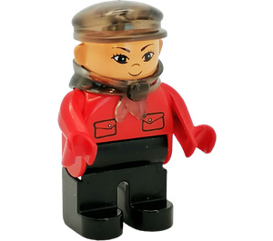 LEGO Zug conductor mit rot oben Duplo Abbildung