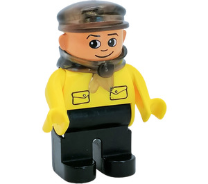 LEGO Tren Conductor con Amarillo Parte superior Figura Duplo