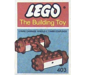 LEGO Trein Couplers en Wielen (The Building Toy) 403-2