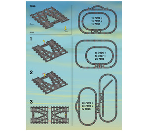 LEGO Train Rail Crossing Set 7996 Instructions