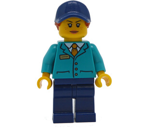 LEGO Tåg Station Employee Minifigur