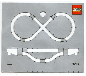 LEGO Zug Track Layout Karton 1:13 Scale Template