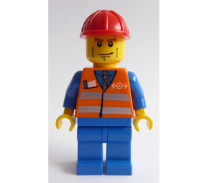 LEGO Zug Worker mit Cheeklines Minifigur