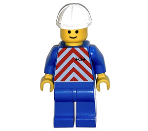 LEGO Zug Worker mit rot Streifen Minifigur