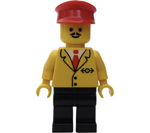 LEGO Train Worker with Yellow Suit Jacket Minifigure