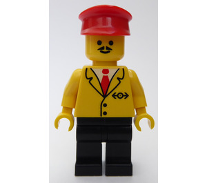 LEGO Train Worker with Yellow Suit Jacket Minifigure