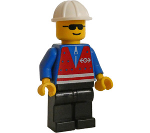 LEGO Trains Worker with Red Vest and Sunglasses Minifigure