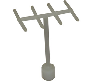 LEGO Gennemsigtig hvid Antenne 1 x 5 med Side Eger (3144)