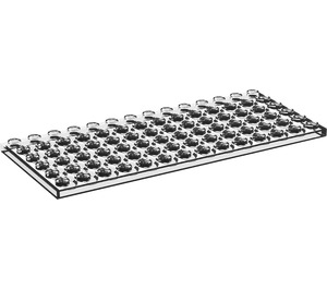 LEGO Translucent White Plate 6 x 14 (3456)