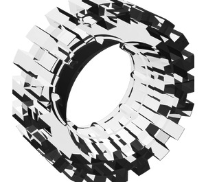 LEGO Durchscheinendes Weiß Reifen Ø30 x 10.5 mit Innenrippen (2346)