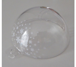 LEGO Transparent Bauble Half with Snowflakes