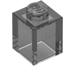 LEGO Transparent Black  Brick 1 x 1 (3005 / 30071)