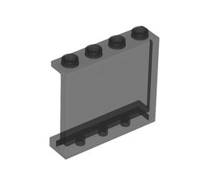 LEGO Transparant zwart Paneel 1 x 4 x 3 met zijsteunen, holle noppen (35323 / 60581)