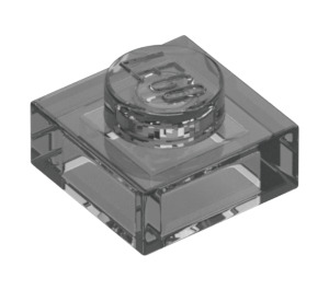 LEGO Transparent Black  Plate 1 x 1 (3024 / 30008)