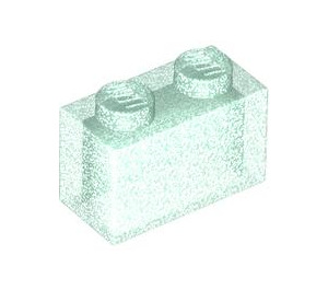LEGO Transparent Blue Opal Brick 1 x 2 without Bottom Tube (3065 / 35743)