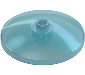 LEGO Transparenter blauer Opal Dish 4 x 4 (Offene Noppe) (35394)