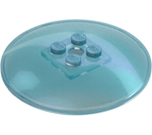 LEGO Transparent Blue Opal Dish 6 x 6 (35327 / 44375)