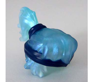 LEGO Transparent Blue Opal Hair with Ponytail and Dark Blue Headband