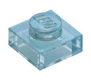 LEGO Bleu Opale Transparent assiette 1 x 1 (3024 / 30008)