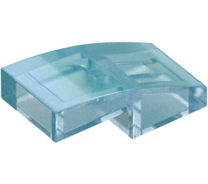 LEGO Transparent Blå Opal Backe 1 x 2 Böjd (3593 / 11477)