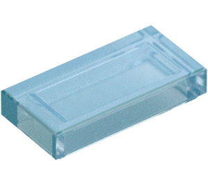 LEGO Transparenter blauer Opal Fliese 1 x 2 mit Nut (3069 / 30070)