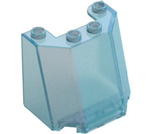 LEGO Transparent Blå Opal Vindruta 3 x 4 x 3 (35193 / 84954)