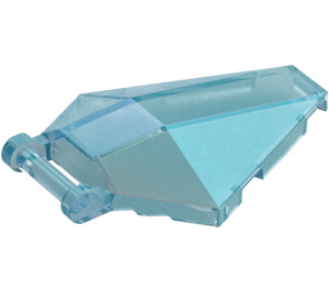 LEGO Transparent Blue Opal Windscreen 4 x 5 with Handle (27262 / 35043)