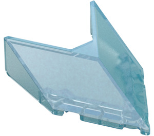 LEGO Transparent Blue Opal Windscreen 6 x 4 x 1.3 with Point (22483 / 35372)