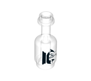 LEGO Transparent Flasche 1 x 1 x 2 mit Ship (34090 / 95228)