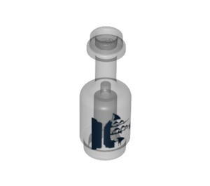 LEGO Transparente Botella 1 x 1 x 2 con Ship (95228 / 97372)