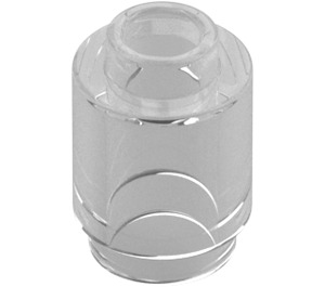 LEGO Transparent Brique 1 x 1 Rond avec tenon ouvert (3062 / 35390)