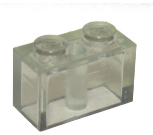 LEGO Transparente Ladrillo 1 x 2 con Frosted Horizontal Line