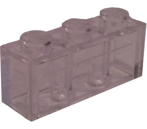 LEGO Transparent Brique 1 x 3 avec Horizontal Frosted Line