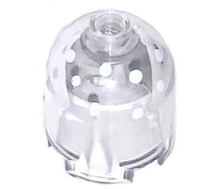 LEGO Transparent Brick 2 x 2 x 1.7 Round Cylinder with Dome Top with White Dots (Recessed Solid Stud) (26451)