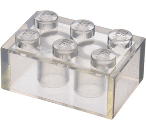 LEGO Transparent Kloss 2 x 3 (Tidigare, utan korsstöd) (3002)