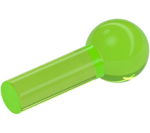 LEGO Transparent Bright Green Bar 1 with Towball (22484 / 67692)