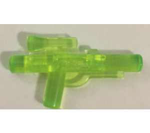 LEGO Transparant Heldergroen Blaster Gun - Kort  (58247)