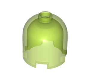 LEGO Transparent Bright Green Brick 2 x 2 x 1.7 Round Cylinder with Dome Top (26451 / 30151)