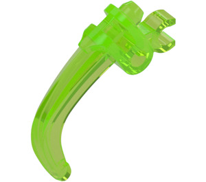 LEGO Transparent Bright Green Claw with Clip (30945 / 92220)