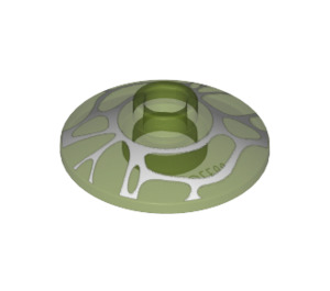 LEGO Verde brillante trasparente Dish 2 x 2 con Web (4740 / 15796)