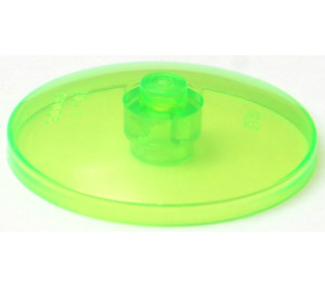 LEGO Transparent Bright Green Dish 4 x 4 (Solid Stud) (3960 / 30065)