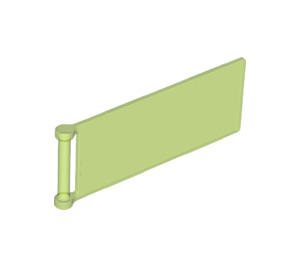 LEGO Transparent Bright Green Flag 7 x 3 with Bar Handle (30292 / 72154)