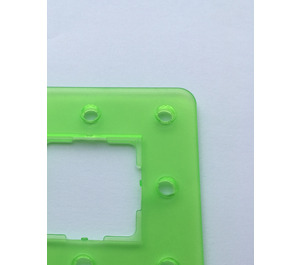 LEGO Transparent Bright Green Frame 3 x 3 Holes (45493)