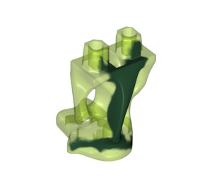 LEGO Transparent Bright Green Ghost Legs with Marbled Dark Green (82434)