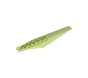 LEGO Transparent Bright Green Hinge Plate 1 x 12 with Angled Sides and Tapered Ends (53031 / 57906)