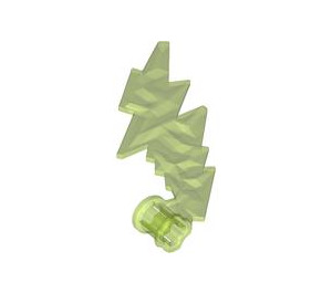 LEGO Transparant Heldergroen Lightning Bolt met As Gat (2149)