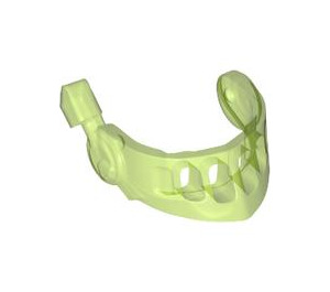 LEGO Transparent Bright Green Minifigure Visor Pointed with Face Grille and Antenna (22394)