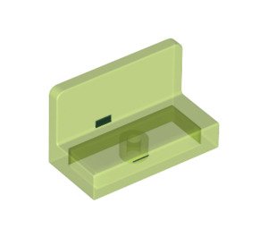 LEGO Vert clair transparent Panneau 1 x 2 x 1 avec Green Carré avec coins arrondis (4865 / 34080)