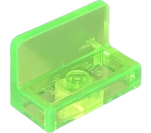 LEGO Transparent Bright Green Panel 1 x 2 x 1 with Rounded Corners (4865 / 26169)