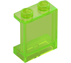 LEGO Verde brillante trasparente Pannello 1 x 2 x 2 con supporti laterali, bottoncini cavi (35378 / 87552)